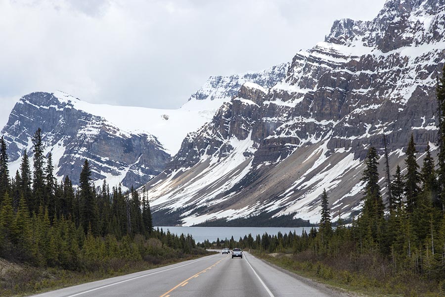 Approaching Bow Lake