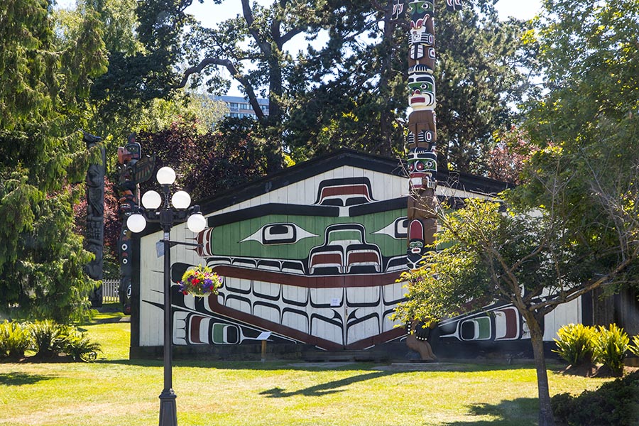 Long House in Thunderbird Park, Victoria