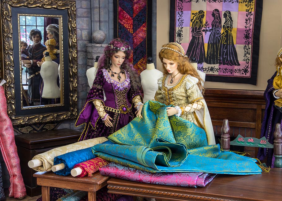 Looking at the Beautiful Fabrics
