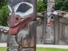 Closer look at Haida Mortuary Pole and Long House
