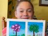 Teagan and her Four Seasons Painting