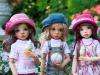 Three Mini Girls in Their New Play Clothes